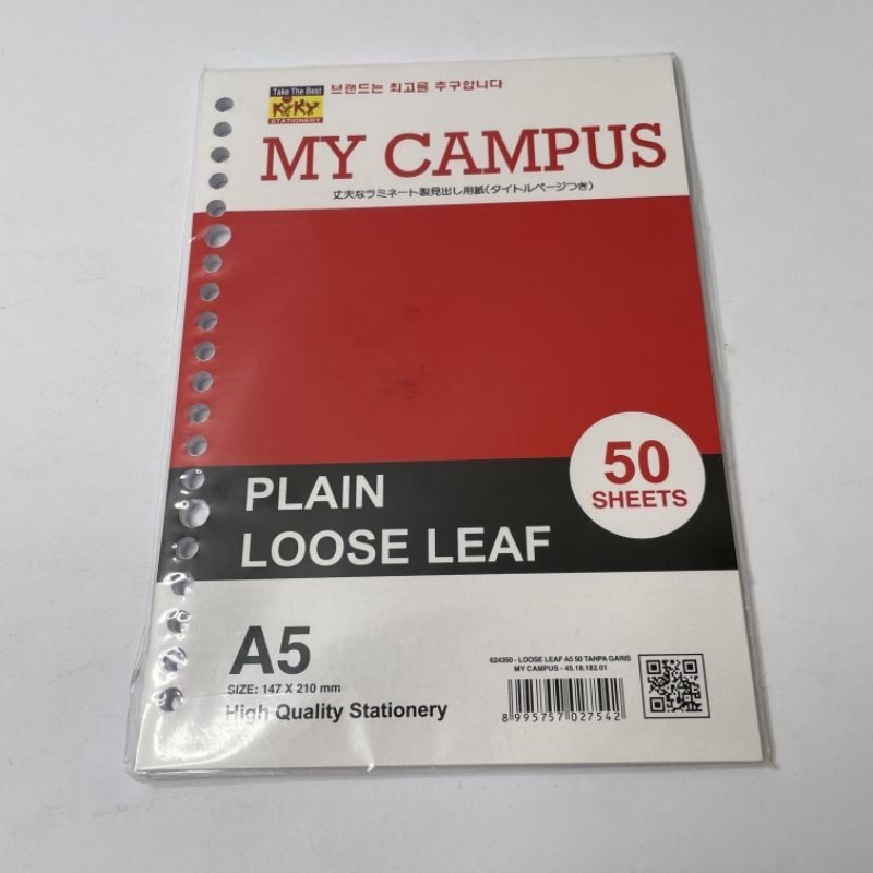 

isi binder A5 tanpa garis isi 50 kiky
