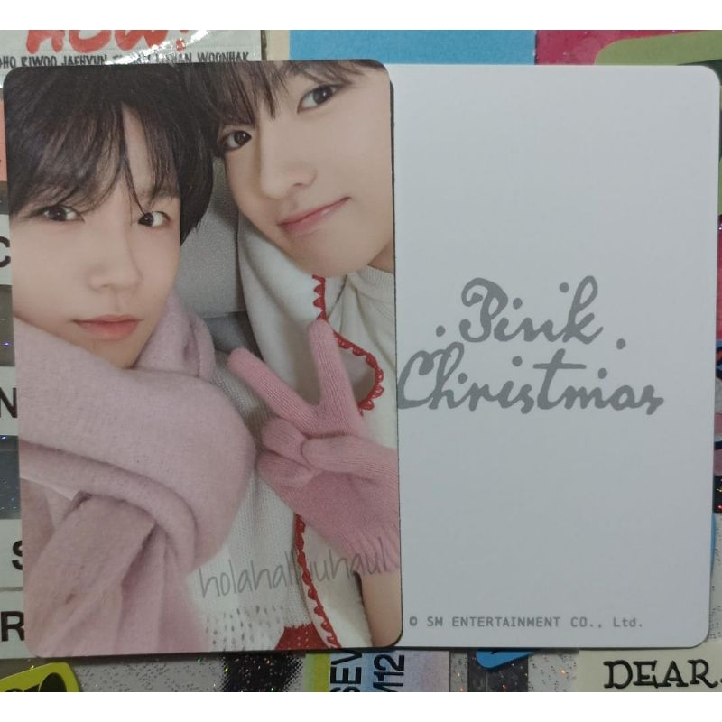 photocard pc nct wish jaehee sakuya pink christmas