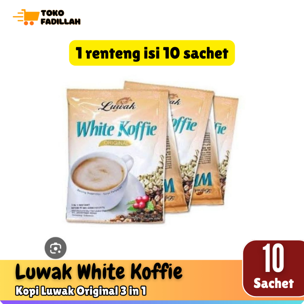 

Kopi Luwak White Coffee Renteng isi 10 Sachet