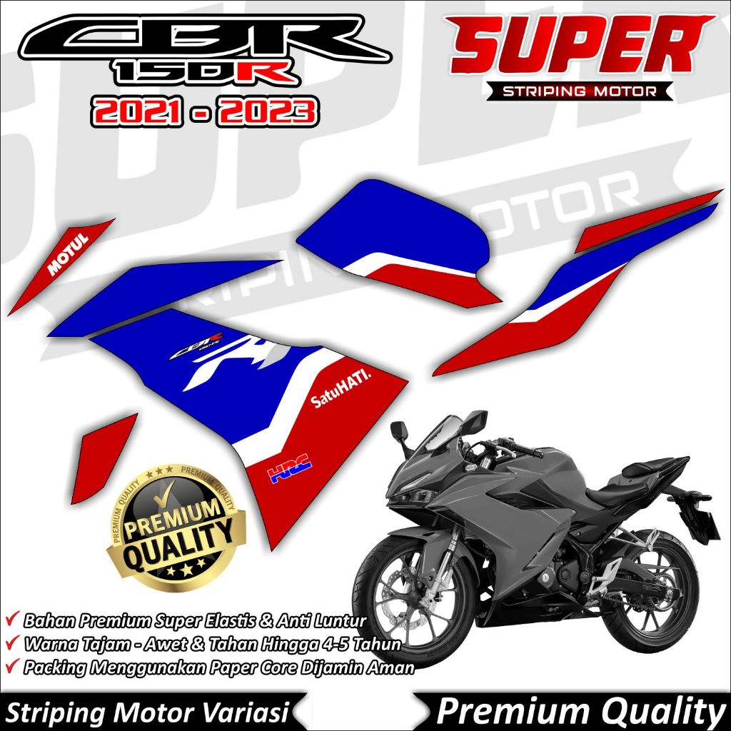 Stiker CBR 150r 2021 Anti Luntur keren Striping CBR 150r 2021 Striping Honda CBR 150r 2021 HRC