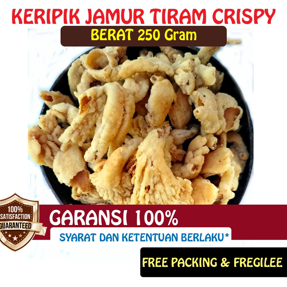 

Keripik Jamur Crispy - Kripik Jamur Tiram Gurih Kriuk Siap Makan 250g