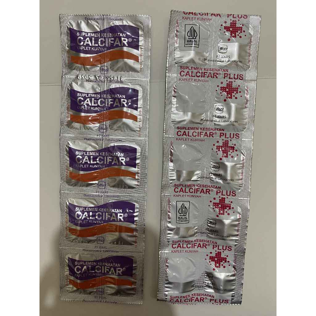 Calcifar tablet /Calcifar Plus Strip 10 tablet suplemen kalsium vitamin d3