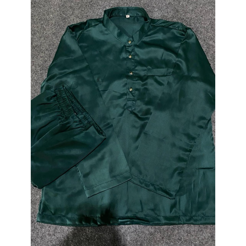 Set baju teluk belanga cekak musang pria melayu kurung pakaian adat malaysia