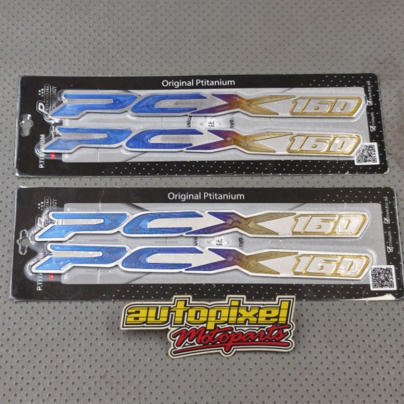 Emblem pcx 160 titanium emblem titan vietnam (sepasang)