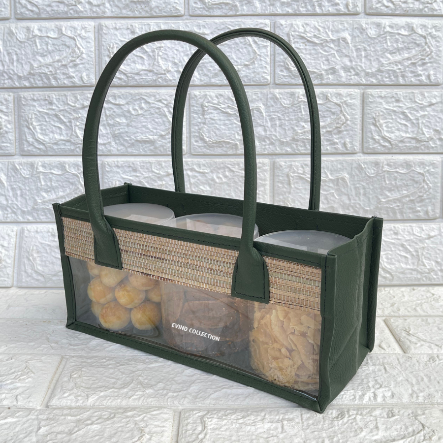 

Tas Parcel Mika Mendong (Hijau Army) Ukuran 3 Toples Siinder Tas Mika Hampers