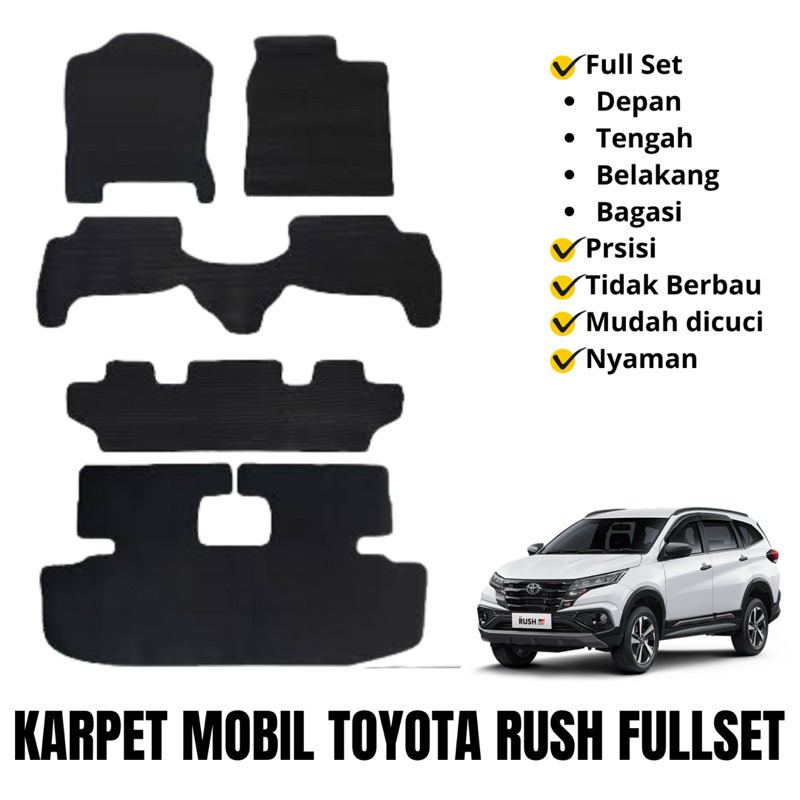 KARPET RUSH FULL SET ALAS KAKI MATRAS MOBIL RUSH NEW
