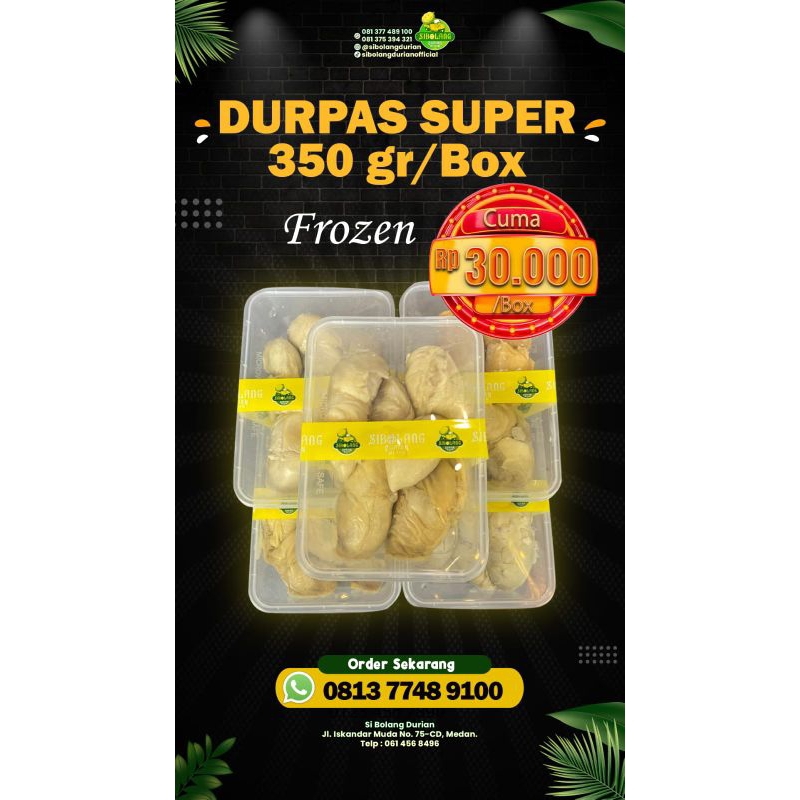 

Durian kupas 350 gr