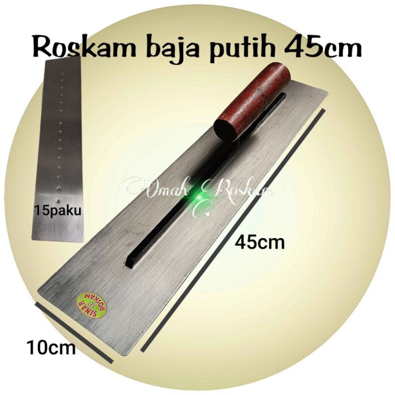 Plat baja putih 45cm RASKAM BAJA