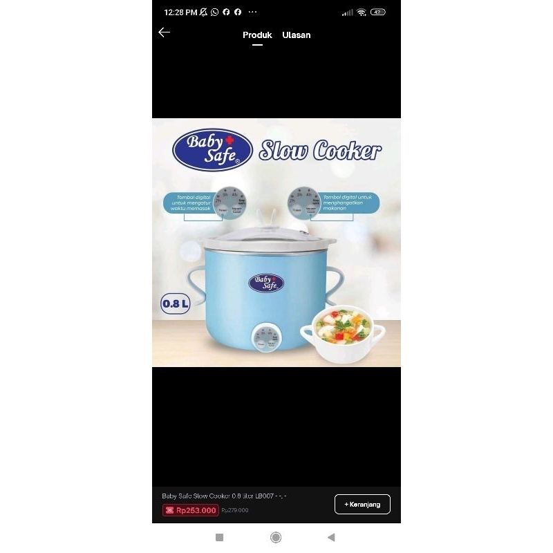 baby safe slow cooker MPASI BAYI BUBUR BAYI