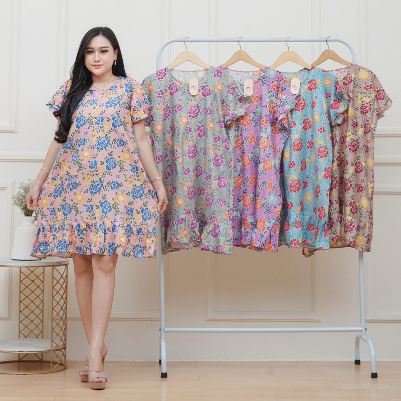 Daster ruffle viral busui / Daster viral rayon premium kekinian