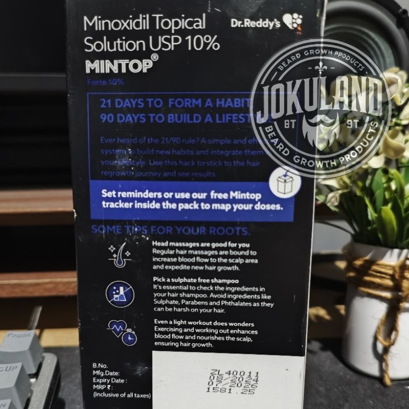 MINTOP MINOXIDIL 10% HAIR N BEARD SOLUTION