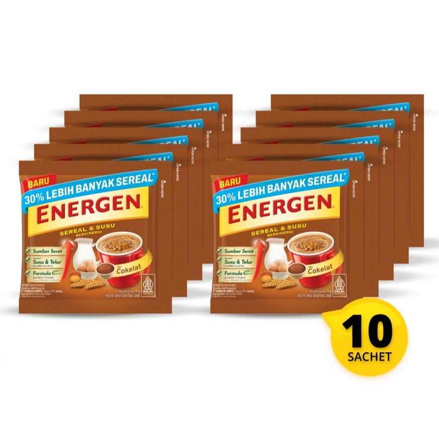 

PROMO!!!ENERGEN COKELAT 1 RENTENG ISI 10 SACHET