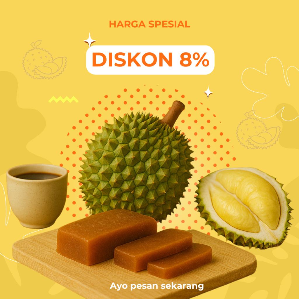 

Harga Diskon - Lempok Khas Pontianak - Dodol Durian (100gr)