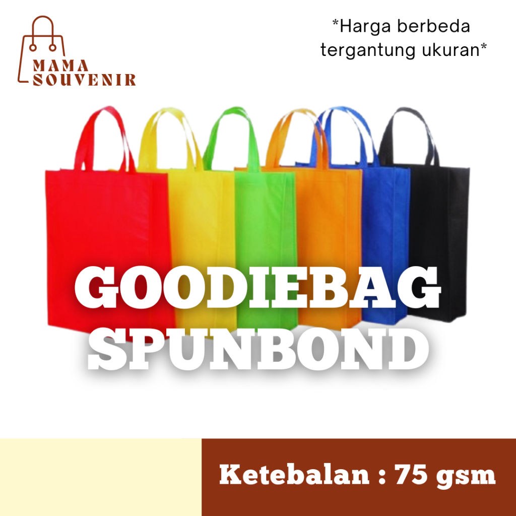 

12 pcs - Goodie Bag Lebaran Spunbond tali (Tas souvenir/promosi/ultah/lebaran/hampers) | Ready Banyak Warna dan Ukuran