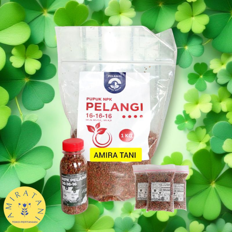 PUPUK NPK PELANGI 16-16-16 KEMASAN REPACK 1KG (ASLI)
