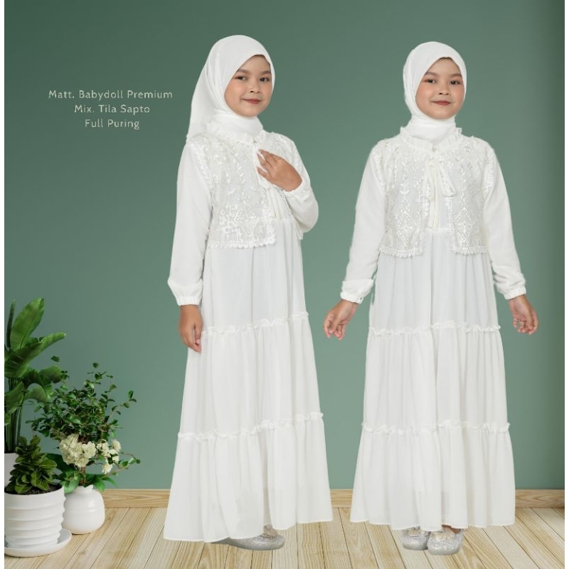 Grosir gamis khusus putih anak (ar-1)
