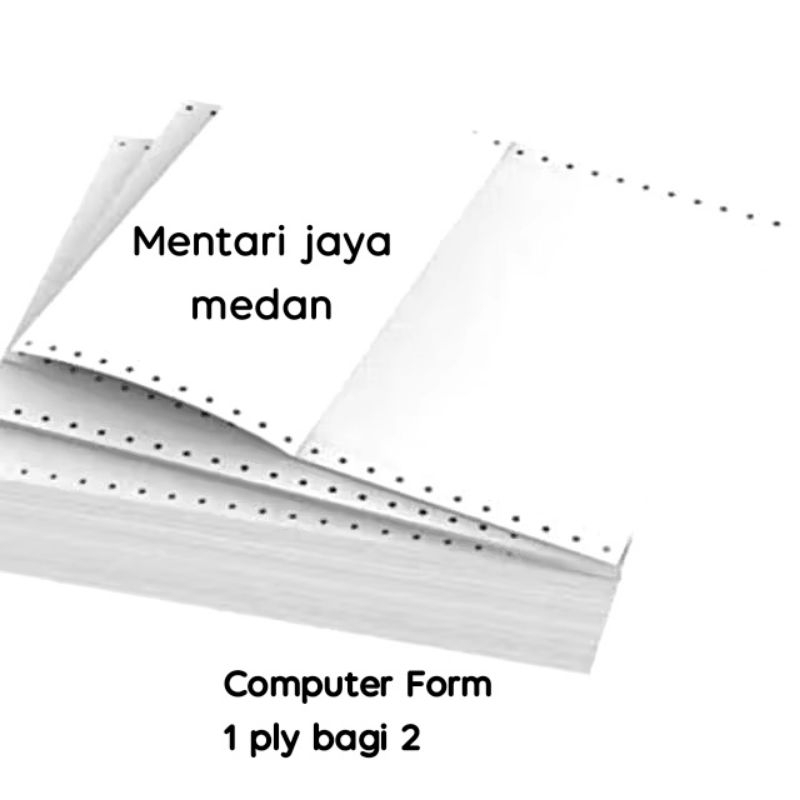 

RANGKAP 1.. Kertas komputer/ continuous form ukuran 9½x11 1ply