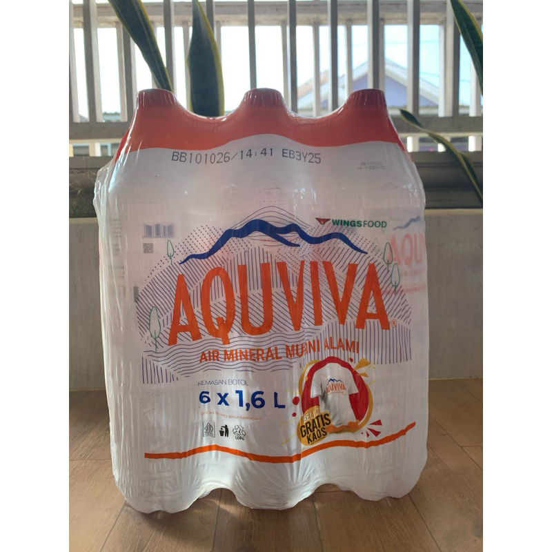 

[INSTAN BANJARMASIN] AIR MINERAL AQUVIVA 1,6 Liter 1 DUS ISI 6