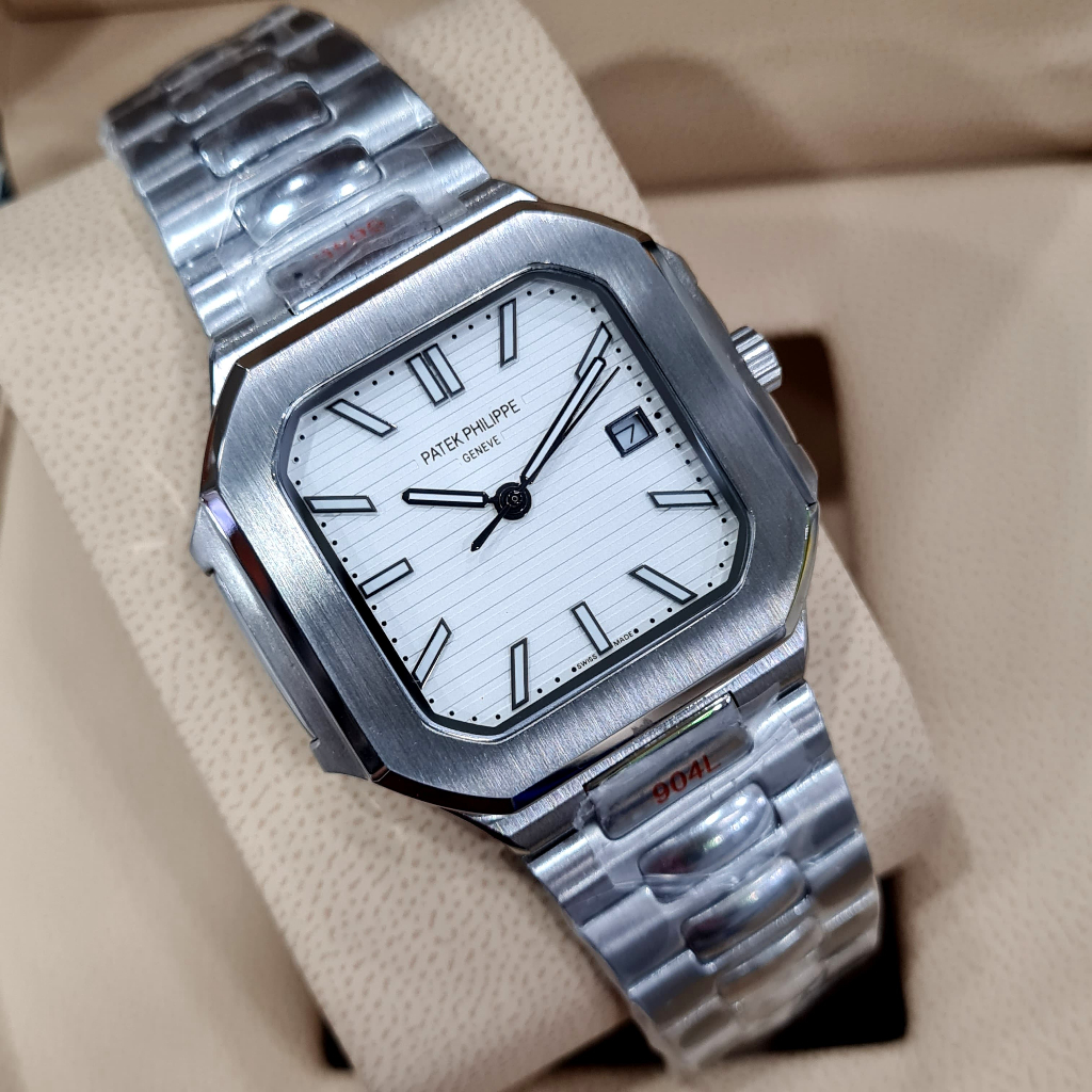 Jam Tangan Pria PP Cubitus Automatic Date aktif Stainless Original