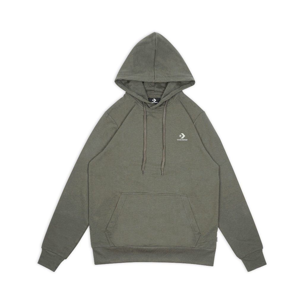 Converse Star Chevron Embroidered Hoodie Olive