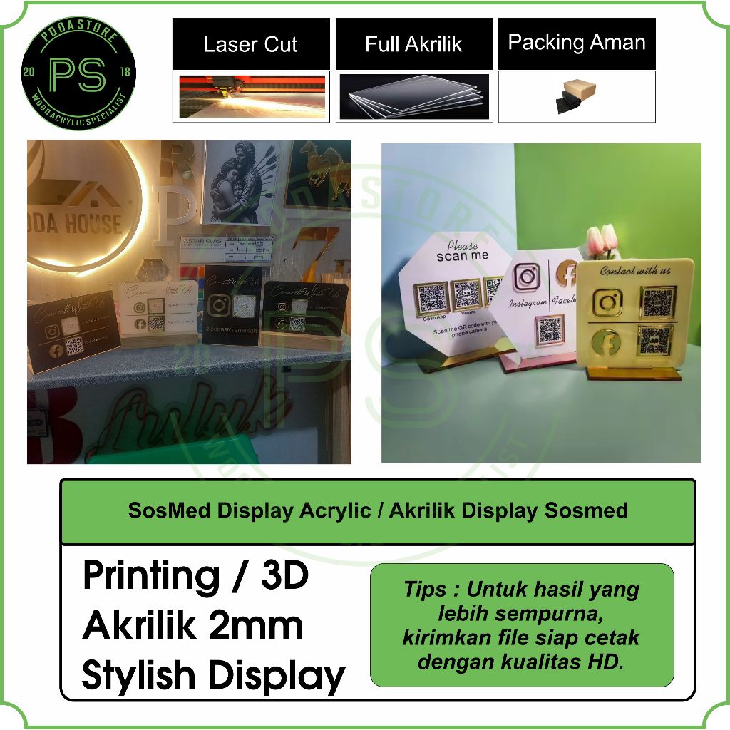 

Display Qris Premium UV Printing