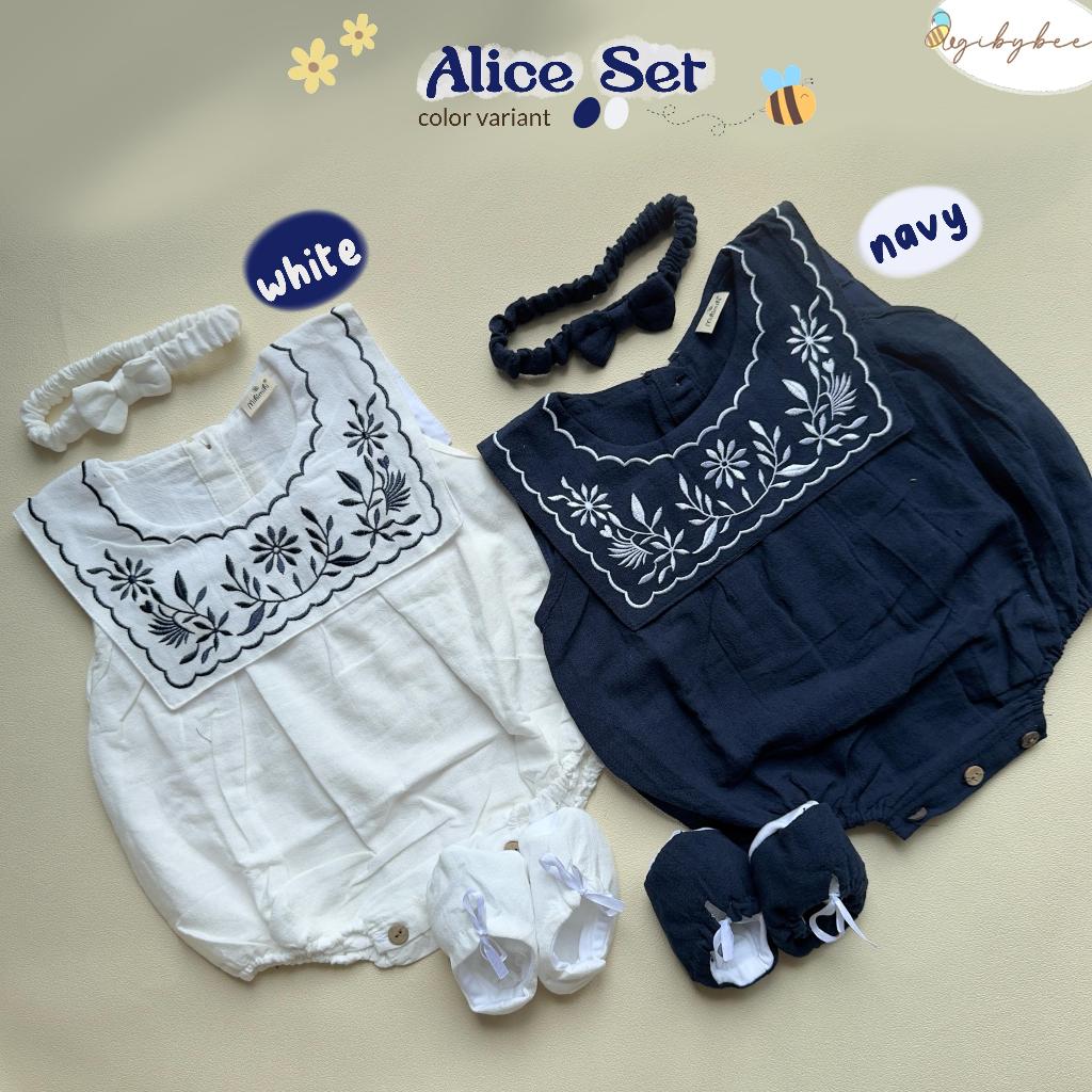 Aegibybee Baju Bayi Perempuan 0 6 Bulan Alice Set Baby Girl Jumper Bayi Perempuan Premium