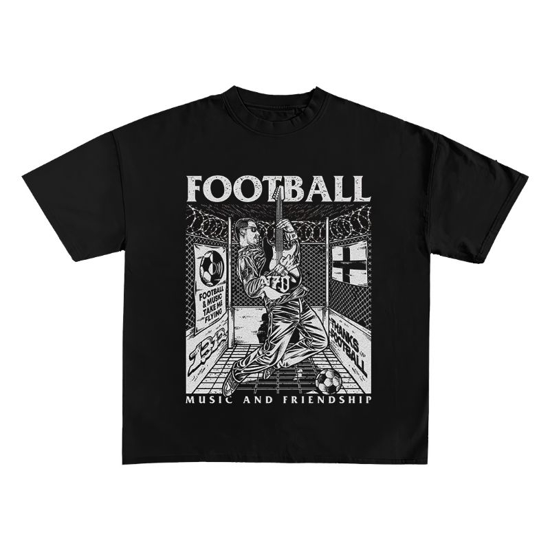 KAOS FOOTBALL MUSIC AND FRIENDSHIP | T-SHIRT BAJU PUNK FOOTBALL | KAOS BAJU BOLA CASUAL