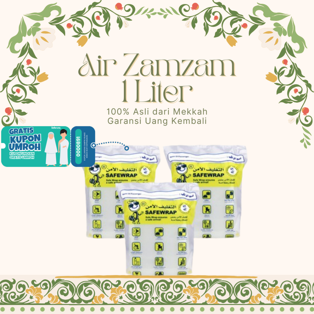 

Air ZamZam 1 Liter Original Arab Saudi