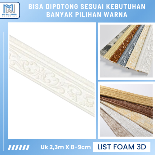 List Foam Border Dinding List Wallpaper Dinding Foam Tebal Stiker List Foam Dinding