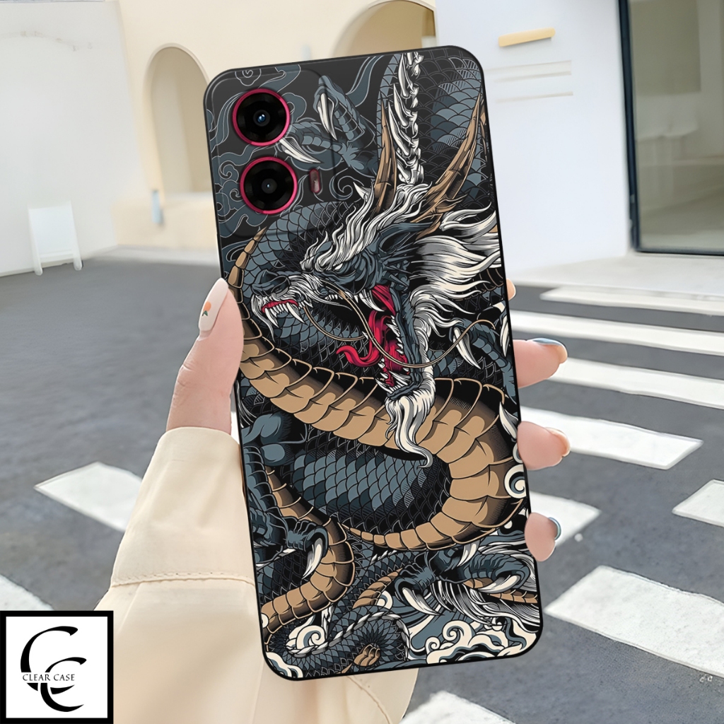 Softcase Handphone Motorola G45 Terbaru 2025 Motif Naga | Case Motorola G45 Terbaru | Pelindung HP M