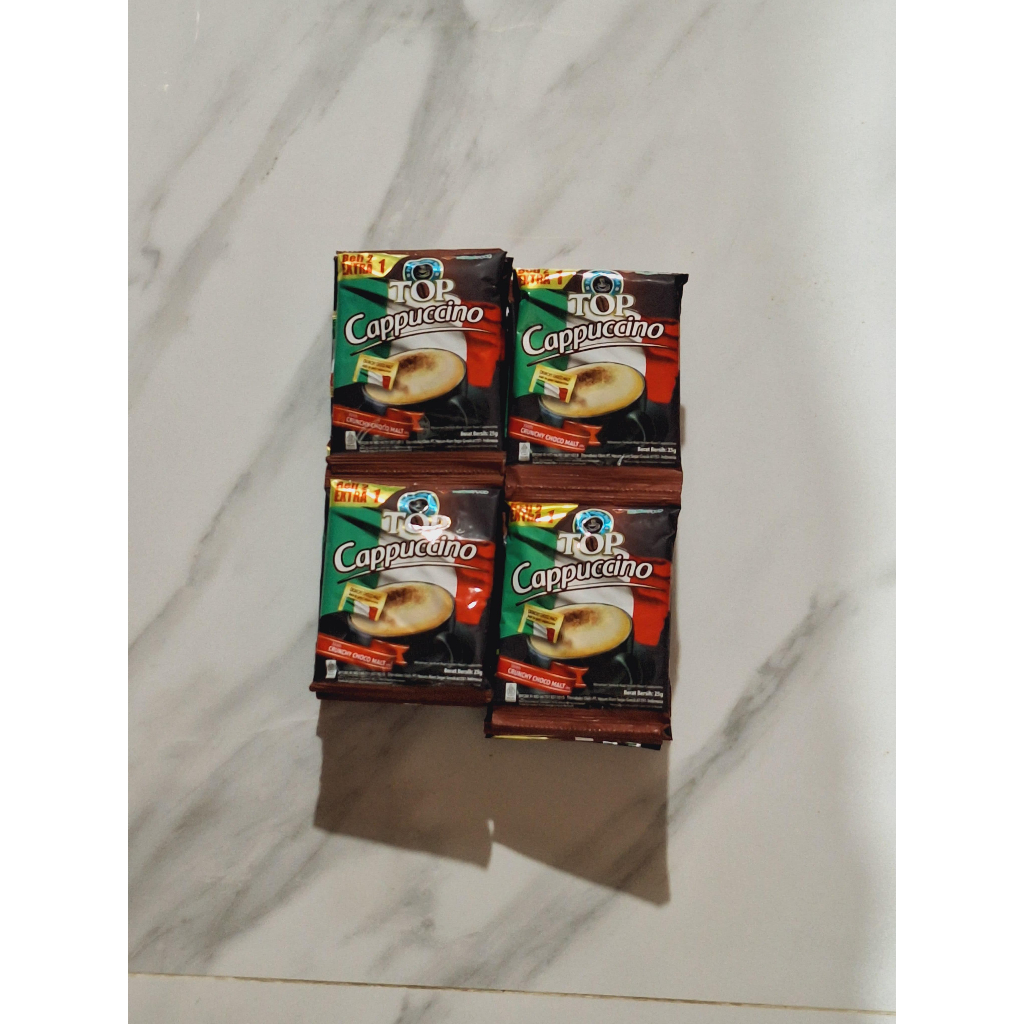 

Ready Top Kopi Cappucino 1 Renceng isi 10 sachet 25gr + gratis 5 sachet