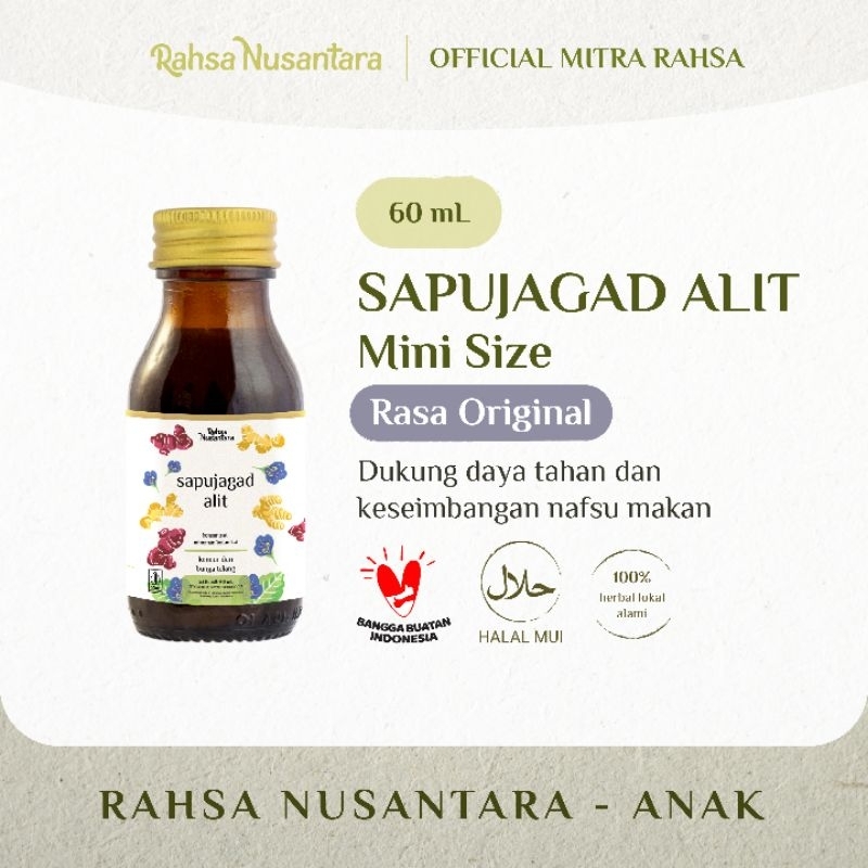 

Sapujagad Alit Rasa Original & Rasa Leci 60 ml by Rahsa Nusantara Vitamin Herbal