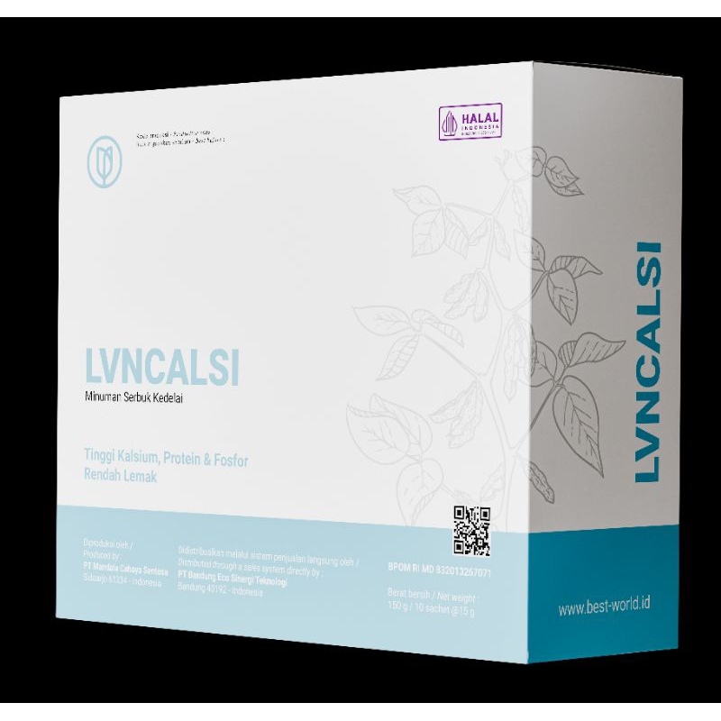 

LVNCALSI - Minuman Serbuk Kedelai Tinggi Kalsium, Protein & Fosfor | Rendah Lemak | 10 Sachet