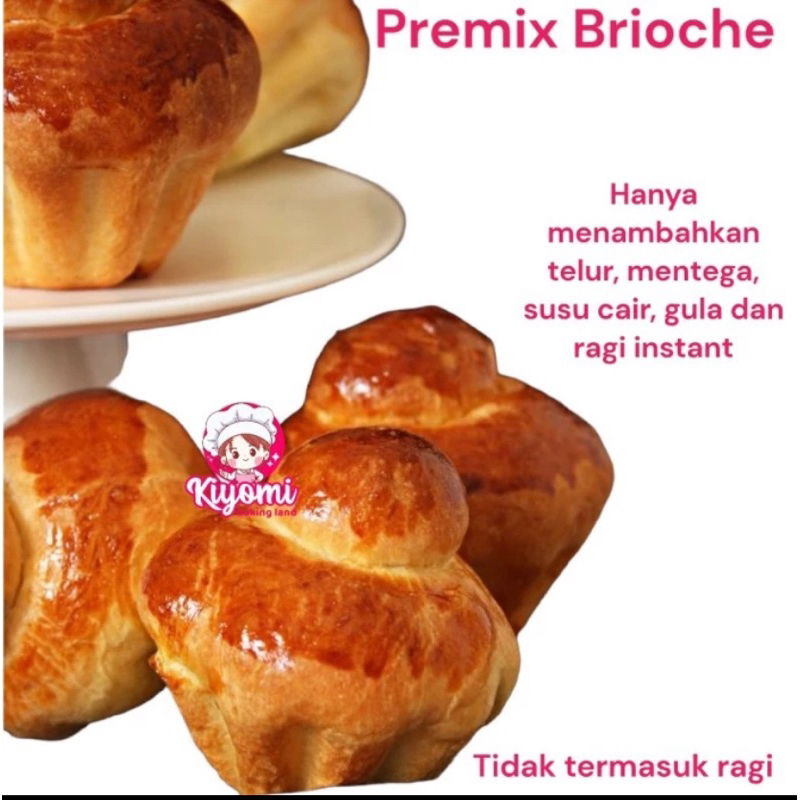 

Tepung Premix Brioche 500 Gram Roti Lembut Instant Bukan Kue Matang