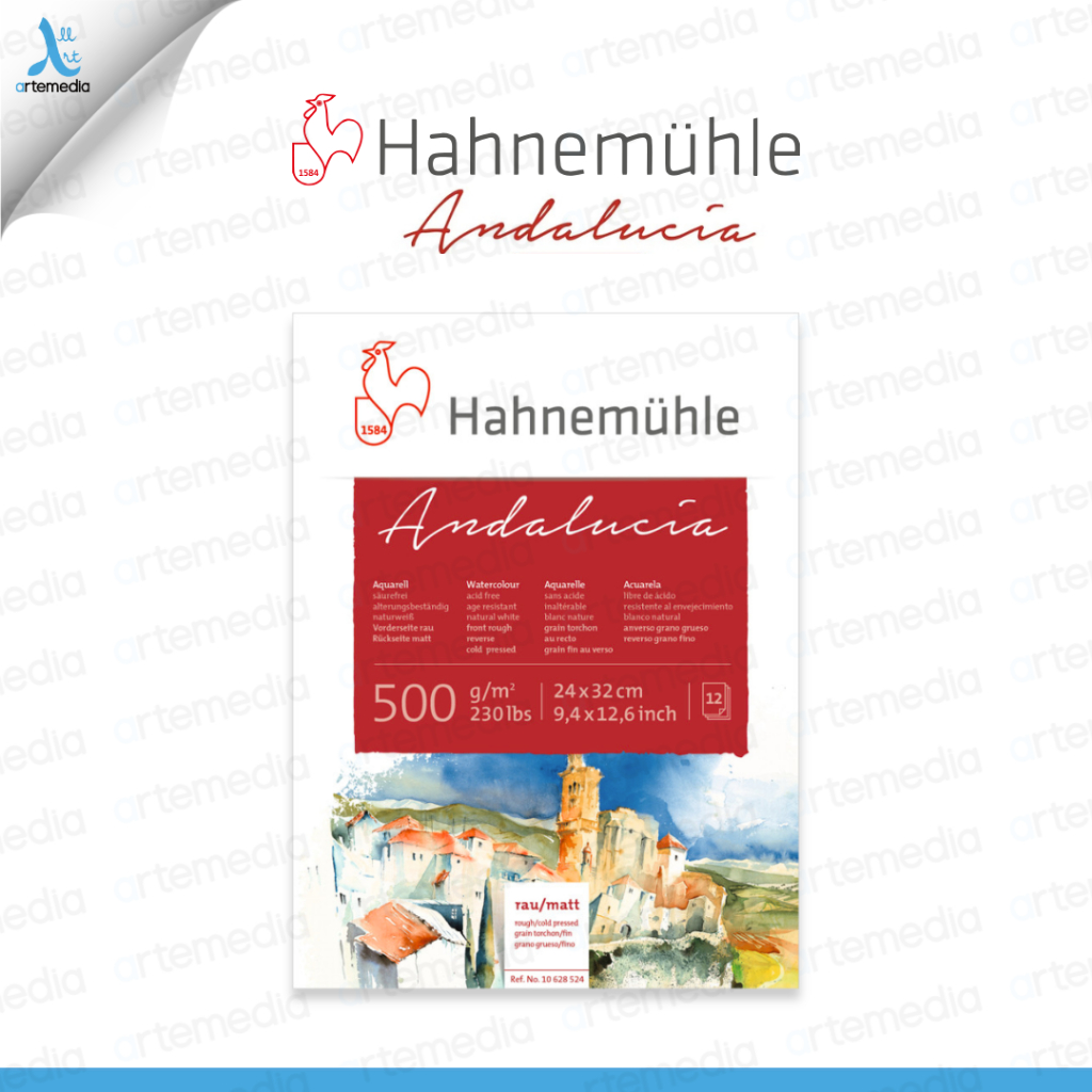 

Hahnemuhle Andalucia 24x32cm Watercolor Paper Block Kertas Cat Air