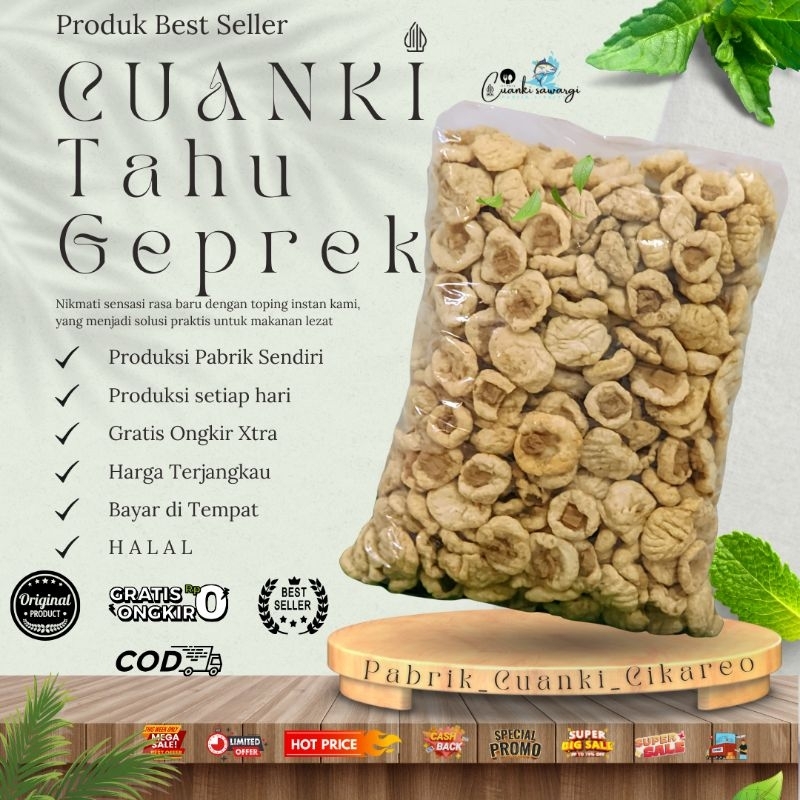 

Super Sale Cuanki TAHU GEPREK isi 500Pcs GRATIS KARDUS PACKING