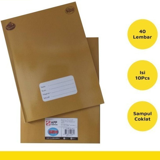 

BUKU TULIS COVER KRAFT - BUKU TULIS GARIS 40 LEMBAR - SINAR DUNIA