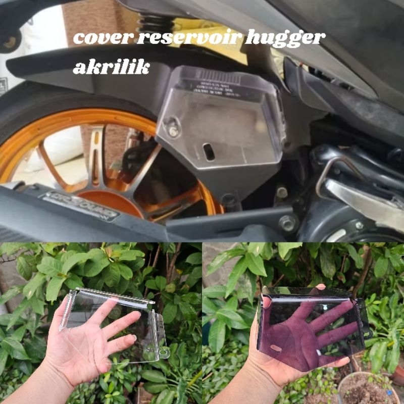 Cover tutup reservoir hugger airblade akrilik 3mili/cover reservoir hugger vario 125/150 new