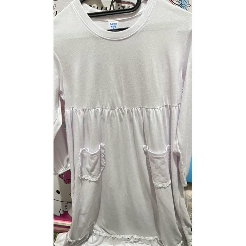 DRESS GAMIS PUTIH KATUN ADEM RAGGA KIDS