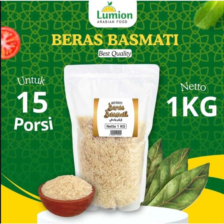 

Beras Basmati 1kg Repack premium kebuli briyani mandhi kabsah 1 kg Brasmati Arab Panjang Beras Mati