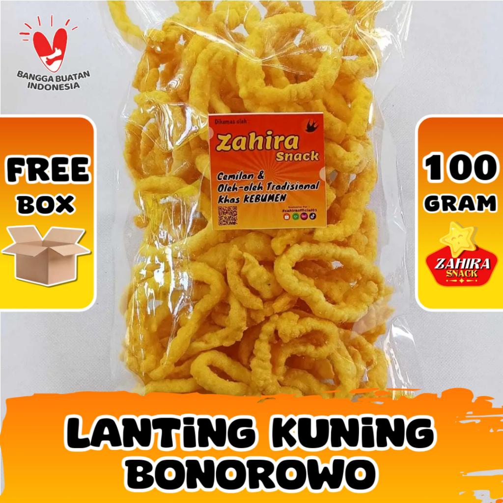

Lanting Singkong Klanting Kuning Bonorowo Oleh-oleh Khas Kebumen 100gram