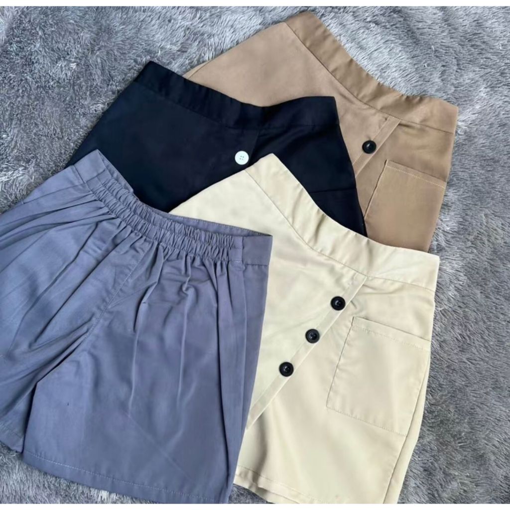 GWENNARA Rok Celana Pendek Skirt Terbaru Bahan Twill Premium Celana Rok Pendek Wanita Dewasa Ukuran