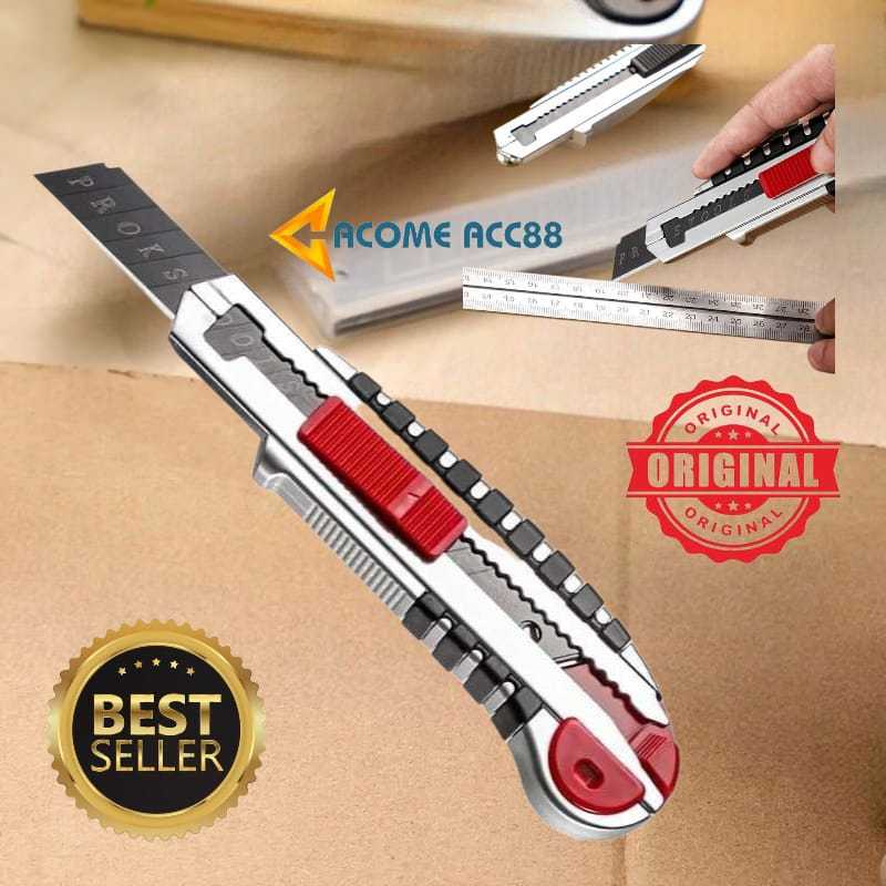 

NEW Pisau Cutter Pemotong Kertas SK5 Blades With 5 PCS Blades