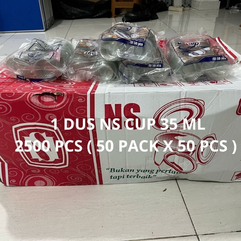 [ GROSIR 1 DUS ] NS SAUS CUP 35 ML 2500 PCS ( 50 PACK X 50 PCS ) | NS CUP | NS SAUS CUP | SAUS CUP