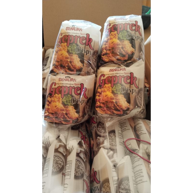 

1 PACK Tepung Bumbu Tepung Geprek Crispy SYAKURA @100g x 10