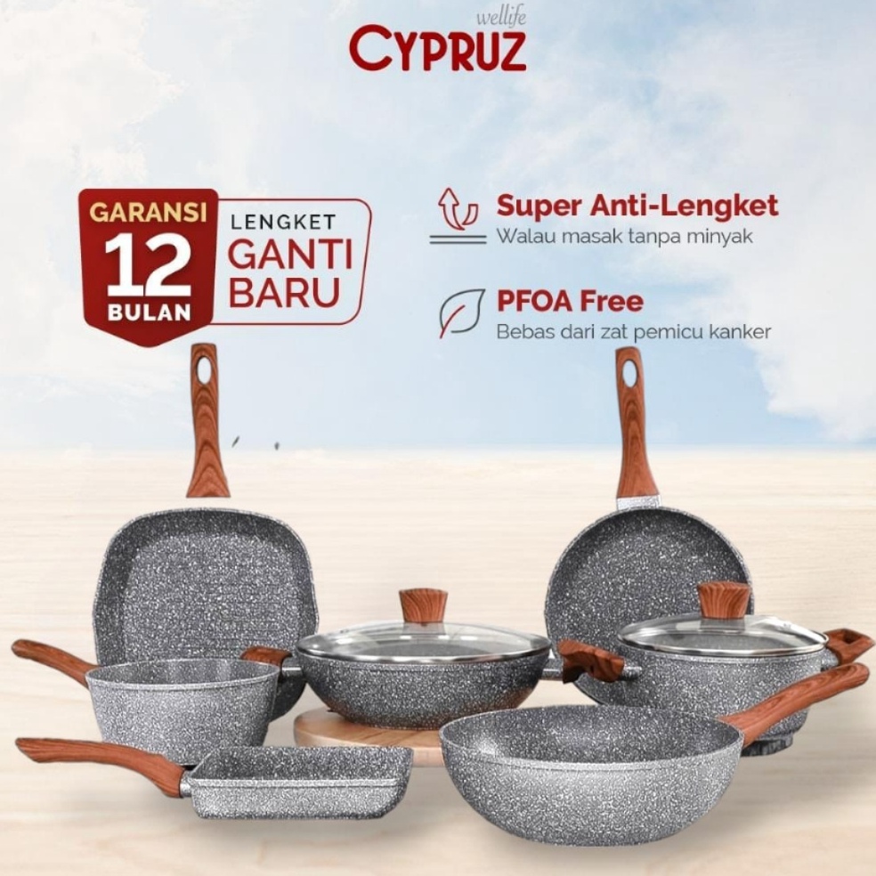55TERLARIS cypruz marble wok pan marble fry pan marble sauce pan marble grill pan tamagoyaki wajan a