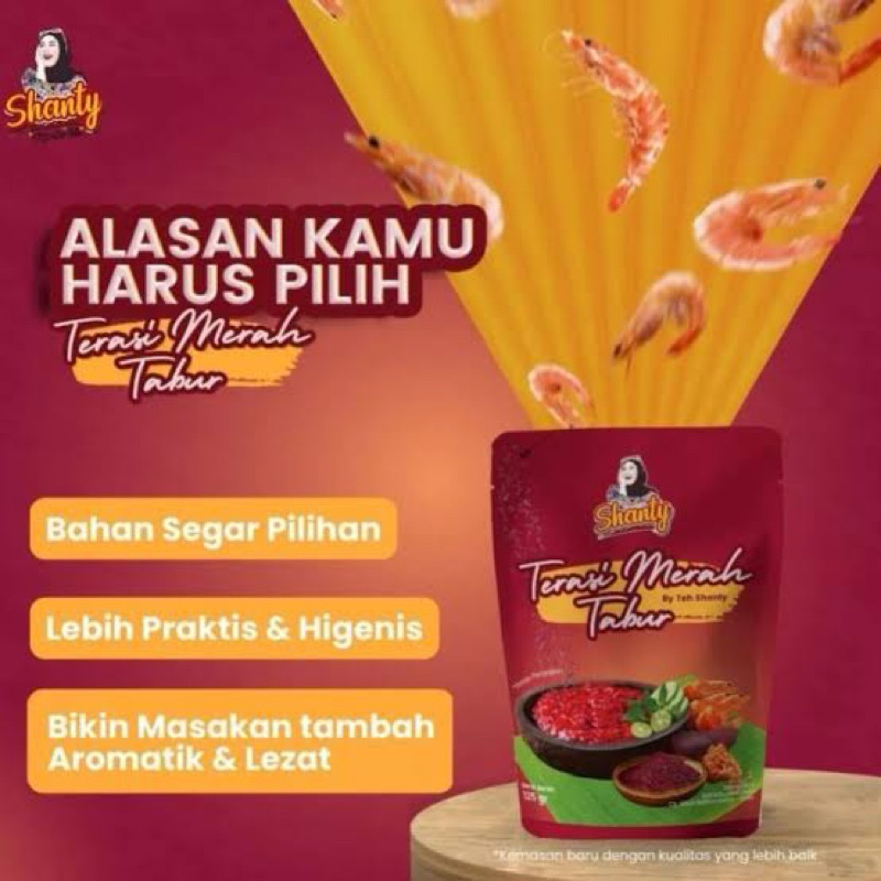 

TEH SHANTY CAGUR Terasi Merah Tabur Pouch