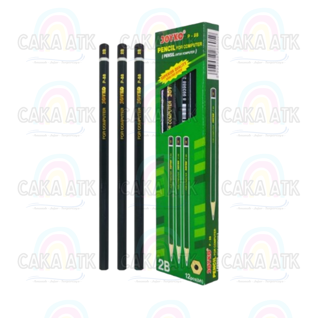 

[ 1 Pak = 6pcs atau 12pcs ] Pensil 2B Joyko Original/ Pencil for Computer Joyko 2B P-88 / Pencil