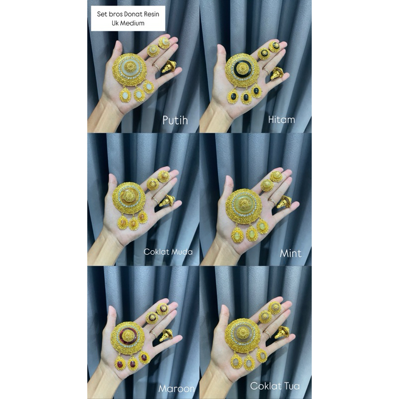 bros donat resin alpaka bali medium / bros bali / bros kebaya / acc kebaya