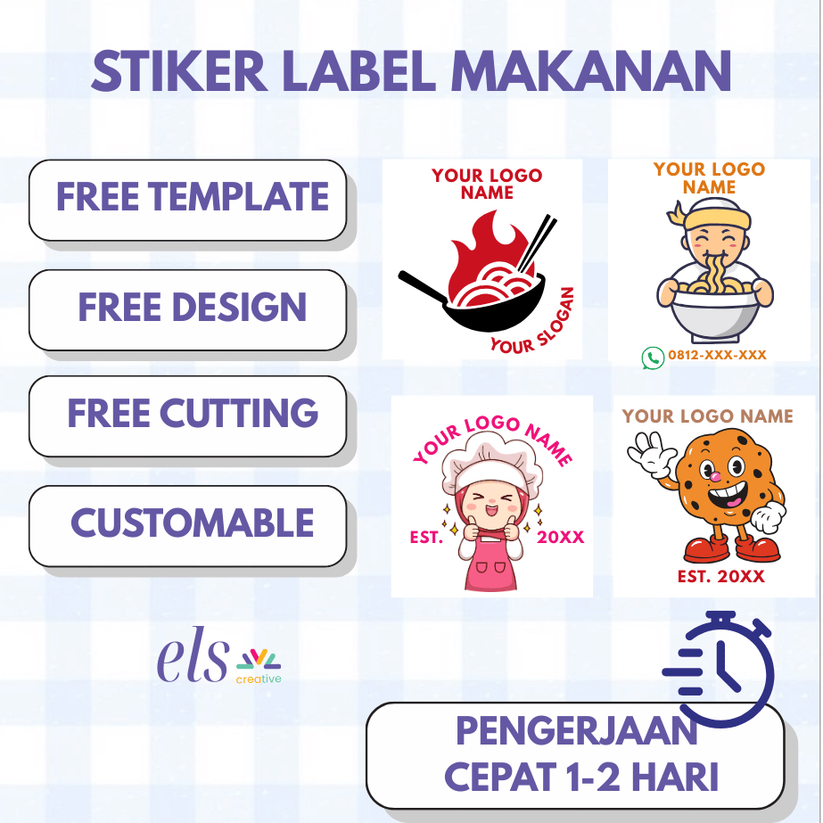 

Stiker Label Makanan Bisnis Business Sticker Logo Makanan Minuman Toko Murah Tahan Air Tahan Minyak Tahan Panas Promo Termurah Ready Stock Bandung